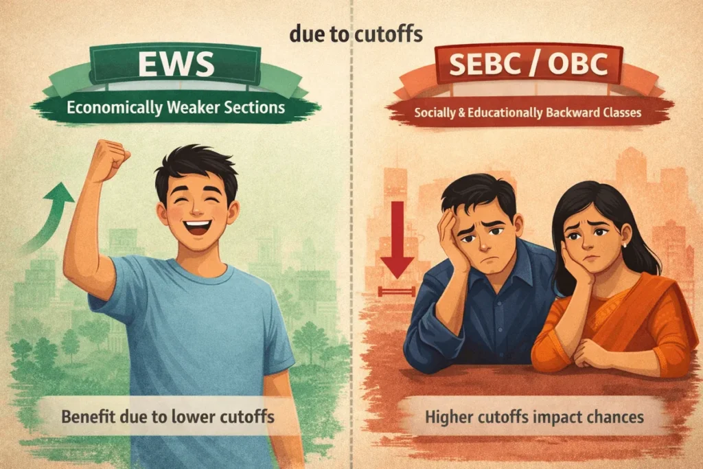 How EWS category getting lower cutoff than SEBC and OBC